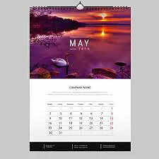 Calendario da muro personalizzato con spirale e fotografia